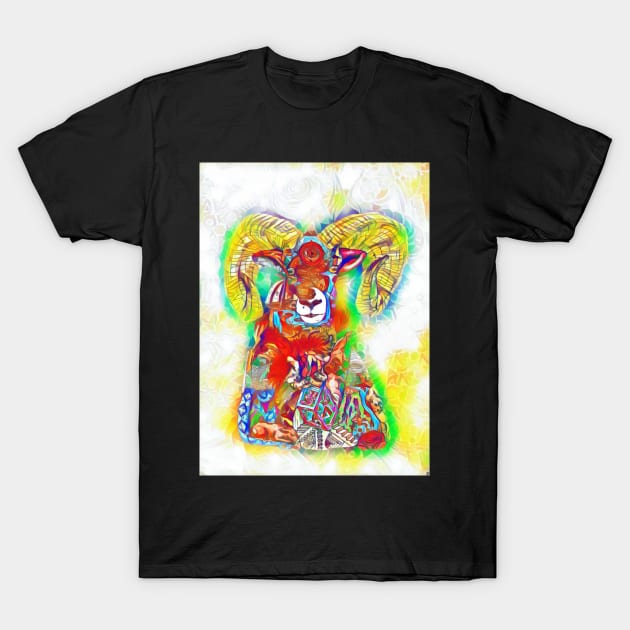 Mountain Ram 17 T-Shirt by Mr. Leon Artwork